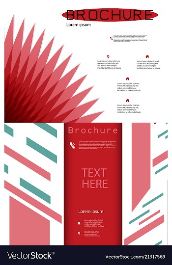 Set of business brochure flyer design a4 template vector image