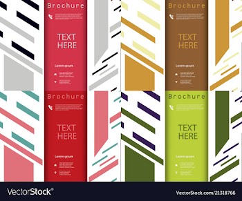 Set of business brochure flyer design a4 template vector image