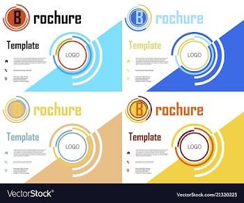 Set of business brochure flyer design a4 template vector image