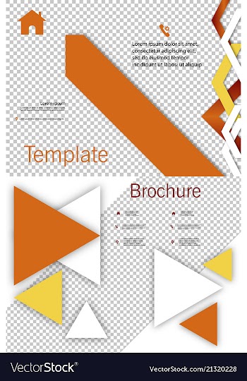 Set of business brochure flyer design a4 template vector image