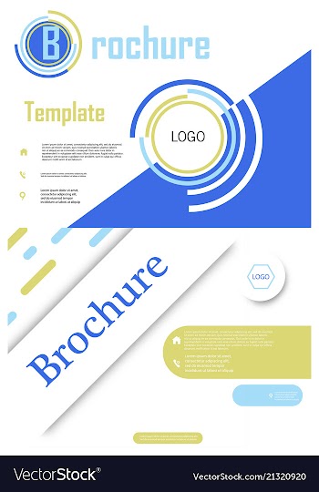 Set of business brochure flyer design a4 template vector image