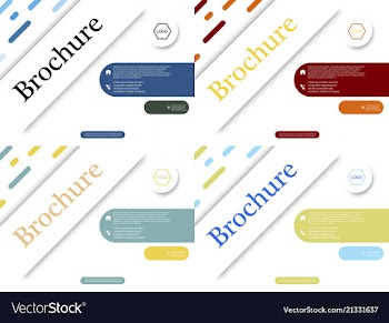 Set of business brochure flyer design a4 template vector image