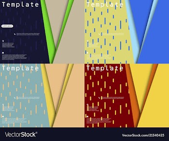 Set of business brochure flyer design a4 template vector image