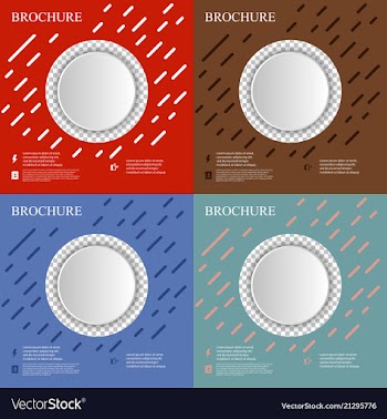Set of business brochure flyer design layout vector image