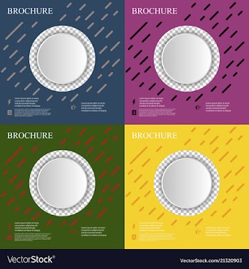 Set of business brochure flyer design layout vector image