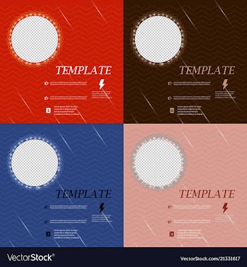 Set of business brochure flyer design layout vector image
