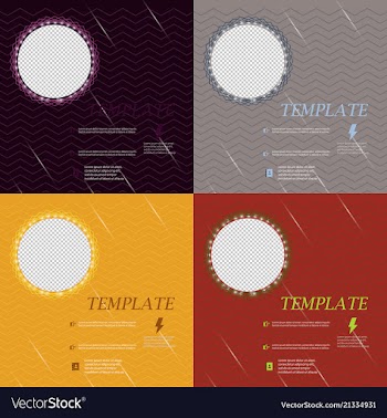 Set of business brochure flyer design layout vector image