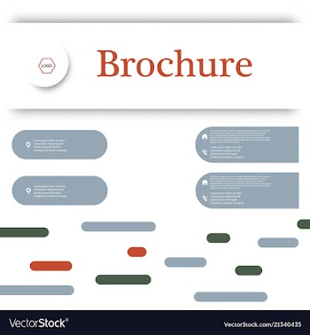 Set of business brochure flyer design layout vector image