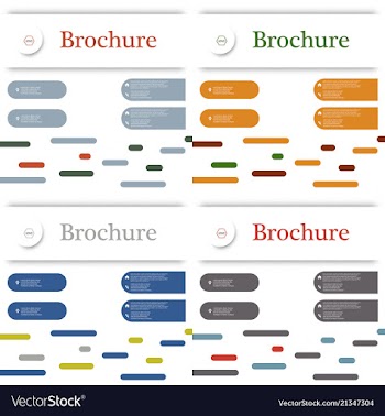 Set of business brochure flyer design layout vector image