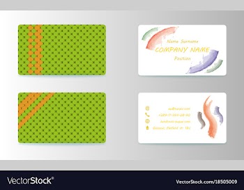 Set of business cards vector image