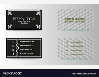 Set of business cards vector image