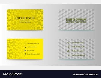 Set of business cards vector image