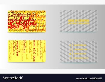 Set of business cards vector image