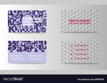 Set of business cards vector image
