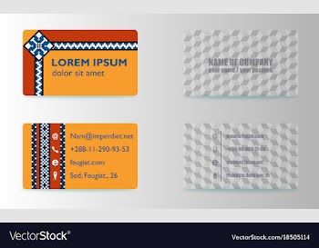 Set of business cards vector image