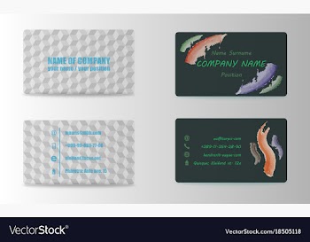 Set of business cards vector image
