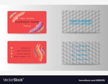 Set of business cards vector image