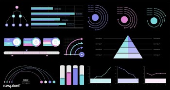 Set of business graphs and charts | Free stock vector - 77919