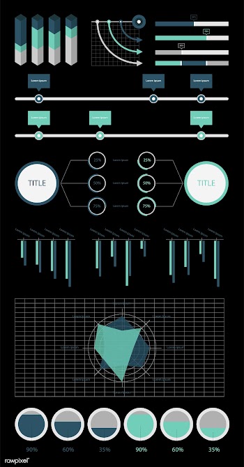 Set of business graphs and charts | Free stock vector - 77924