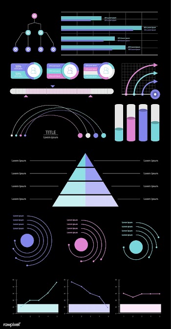 Set of business graphs and charts | Free stock vector - 77925