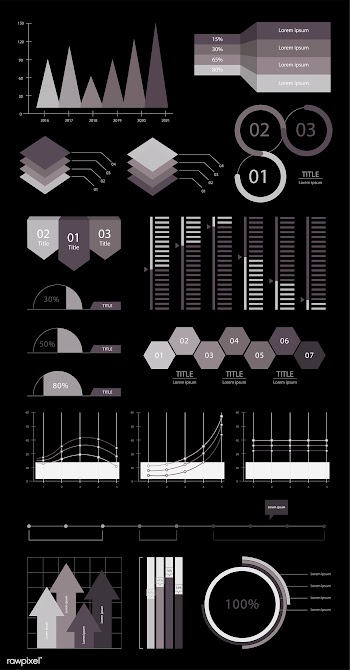 Set of business graphs and charts | Free stock vector - 77961