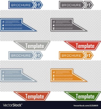 Set of business presentation template from vector image