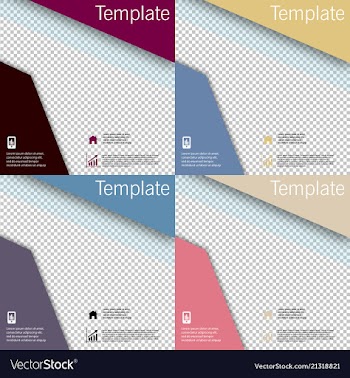 Set of business presentation template from vector image
