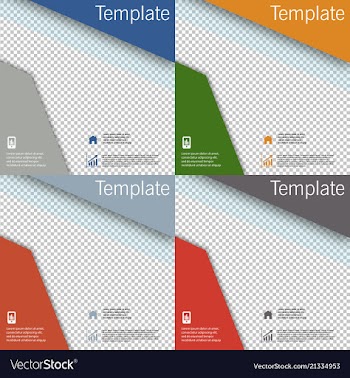 Set of business presentation template from vector image