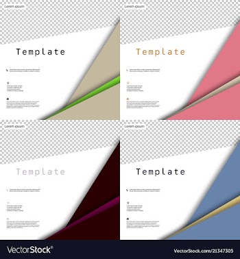 Set of business presentation template from vector image