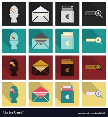 Set of business simple icons economic concept in vector image