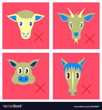 Set of butchery logo templates farm animals vector image