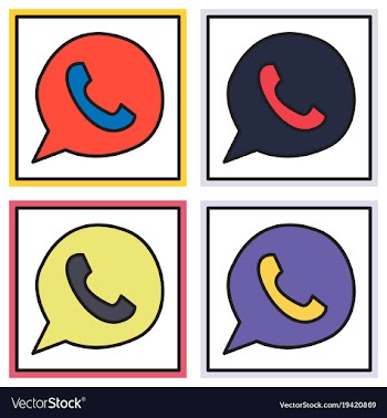 Set of button icon backgroundwhatsapp logo design vector image