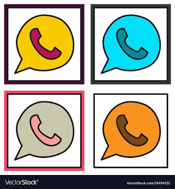 Set of button icon backgroundwhatsapp logo design vector image