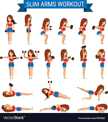  					Set of cardio exercise for slim arms workout or vector&nbsp;image														