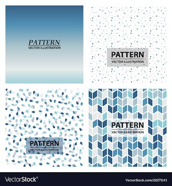 Set of cards patterns at the background vector image