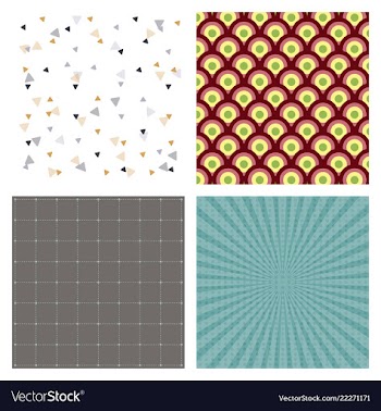 Set of cards patterns at the background vector image