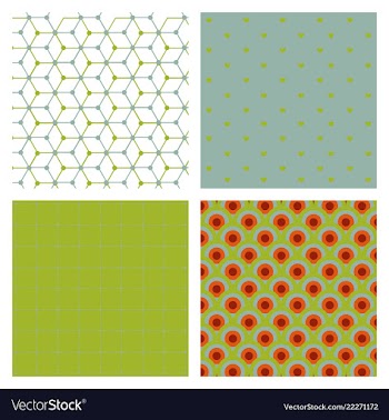 Set of cards patterns at the background vector image