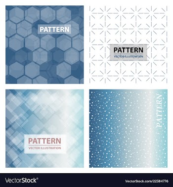 Set of cards patterns at the background vector image