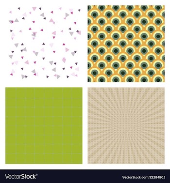 Set of cards patterns at the background vector image