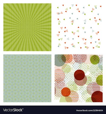 Set of cards patterns at the background vector image