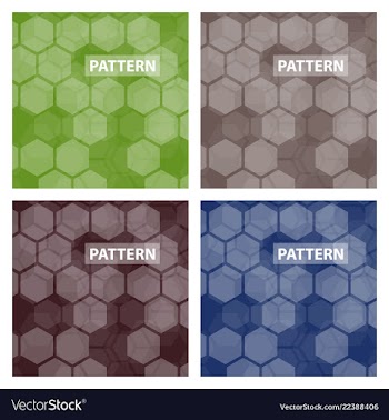 Set of cards patterns at the background vector image