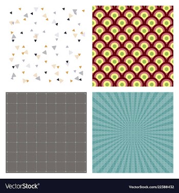 Set of cards patterns at the background vector image
