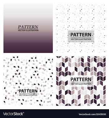 Set of cards patterns at the background vector image