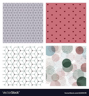 Set of cards patterns at the background vector image