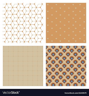 Set of cards patterns at the background vector image
