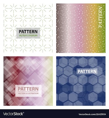 Set of cards patterns at the background vector image