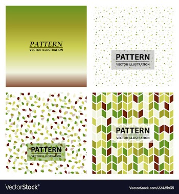 Set of cards patterns at the background vector image