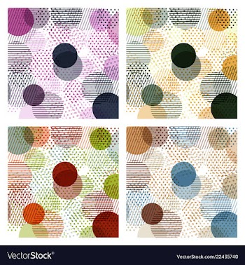 Set of cards patterns at the background vector image