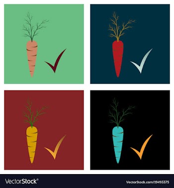 Set of carrot flat icon carrot icon on background vector image