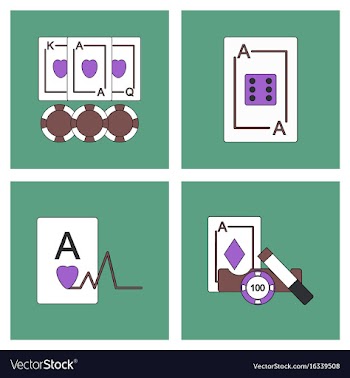 Set of casino gamble icons on backgrounds vector image